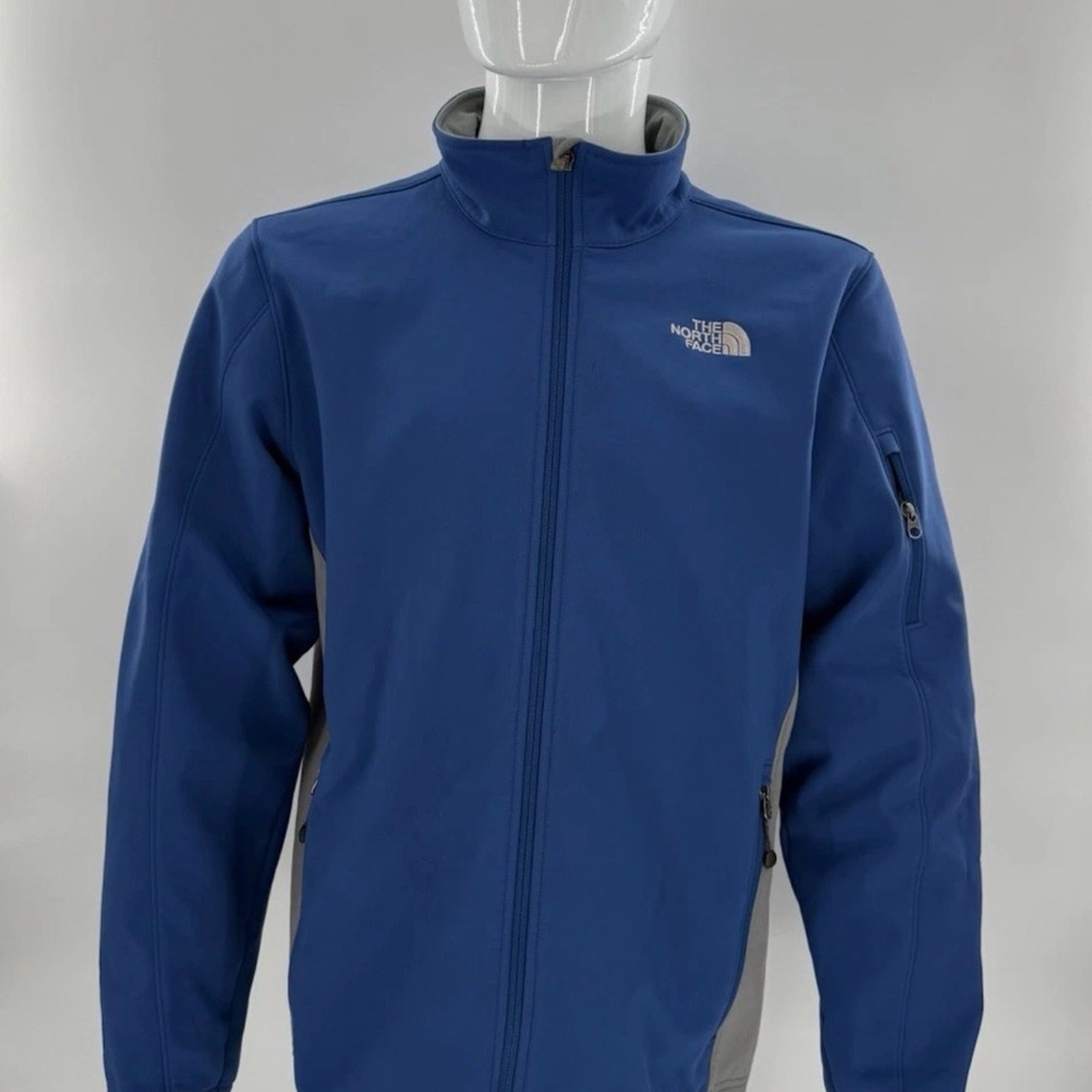 Mens The North Face Blue Apex Full Zip  Soft Shell Jacket Size Medium